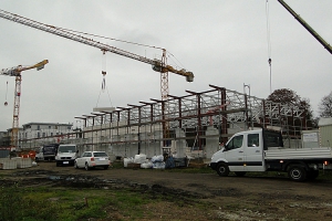 Baufortschritt Sporthalle Warnemünde