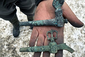 Bronze-Zapfhähne aus dem 16., 17. Jahrhundert weisen auf eine Braugeschichte An der Hege hin.