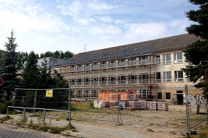 eingerüstete Fassade im Altbestand