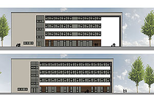 Visualisierung Neubau Berufsschule Alexander Schmorell