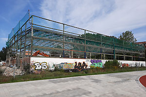 Abriss Sporthalle Kopenhagener Straße