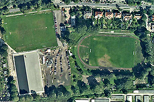 Luftbild Sportanlage Parkstraße Warnemünde