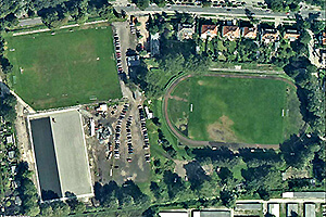 Luftbild Sportanlage Parkstraße Warnemünde